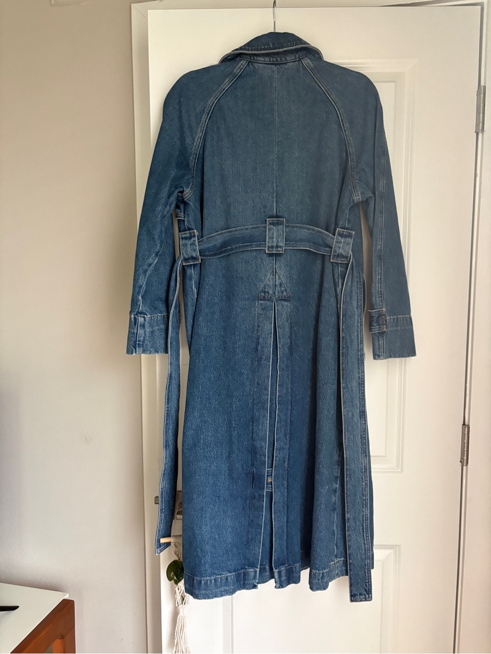 Madewell oversized denim trench coat in rensberry wash - Picture 5 of 5